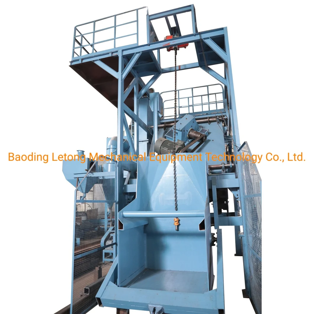 Metal Abrasive Rubber Crawler Belt Conveyor Shot Blasting Machine