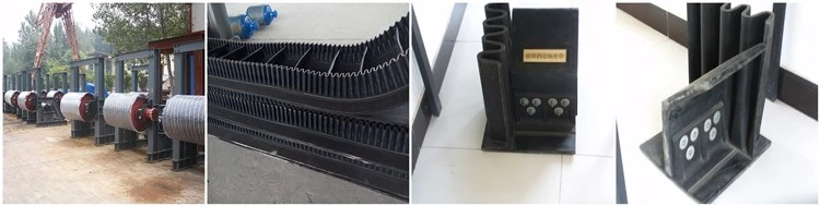 OEM Carbon Steel Rubber Sidewall System Belting Price Steep Inclined Belt Conveyor