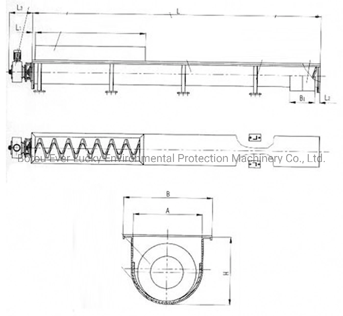 High Efficiency Shaftless Screw Spiral Conveyor for Food, Powder Transmission