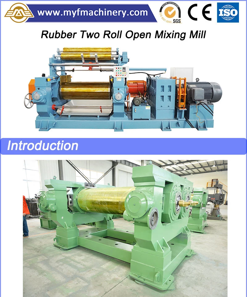 Hardened Reducer Xk560 22inch Rubber Two Roll Open Mixing Mill Machine for Making Conveyor Belt